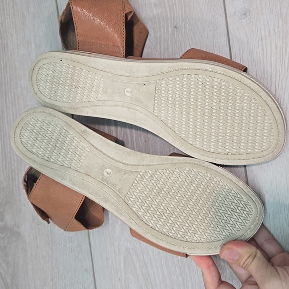 Eileen Fisher Women Spree Velco Ankle Leather Sandals Platform Shoes Sz 7 - Picture 10 of 11